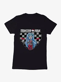 Monster High Ghoulia Yelps Checkerboard Heart Womens T-Shirt
