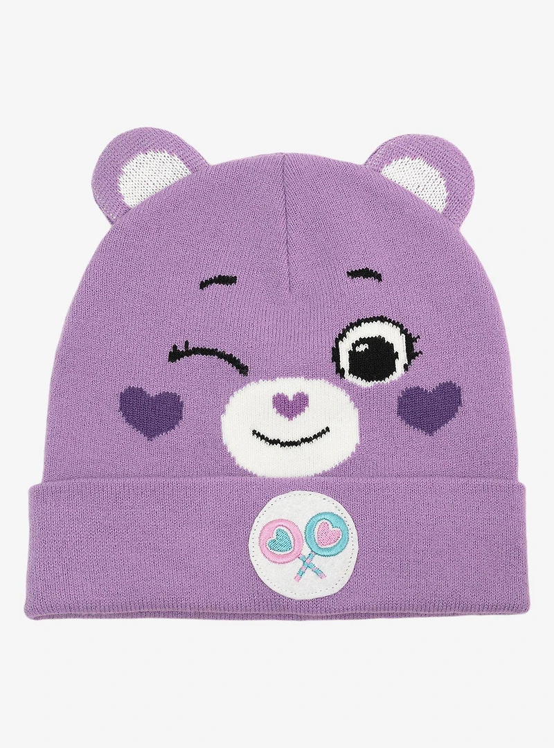 Care Bears Share Bear Face Acrylic Knit Beanie With Ears