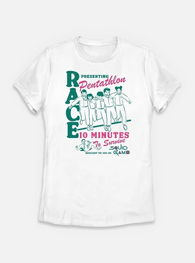 Squid Game Race Pentathlon Womens T-Shirt