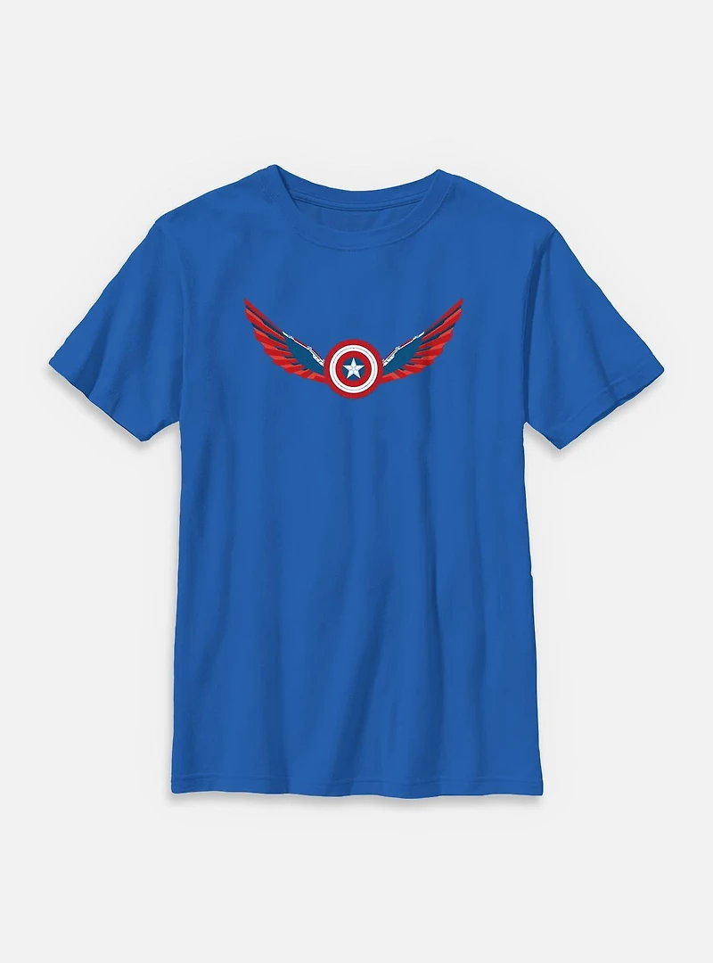 Marvel Captain America: Brave New World Wings Shield Falcon Youth T-Shirt