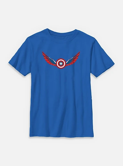 Marvel Captain America: Brave New World Wings Shield Falcon Youth T-Shirt