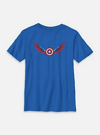 Marvel Captain America: Brave New World Wings Shield Falcon Youth T-Shirt