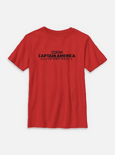 Marvel Captain America: Brave New World Logo Youth T-Shirt