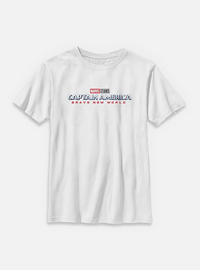 Marvel Captain America: Brave New World Color Logo Youth T-Shirt