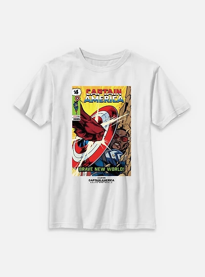 Marvel Captain America: Brave New World Comic Fight Scene Youth T-Shirt