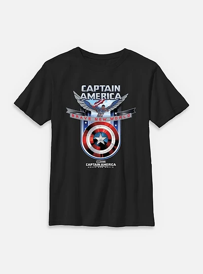 Marvel Captain America: Brave New World Shield Youth T-Shirt