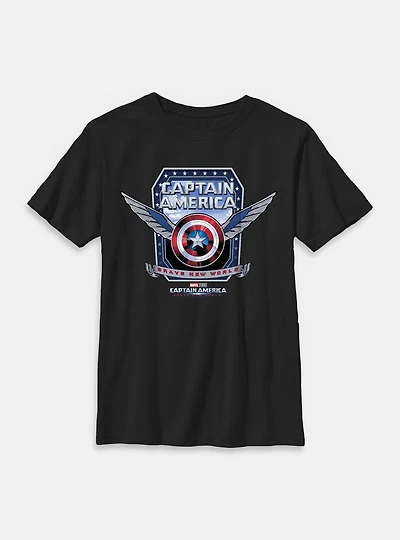 Marvel Captain America: Brave New World Shield Wings Youth T-Shirt