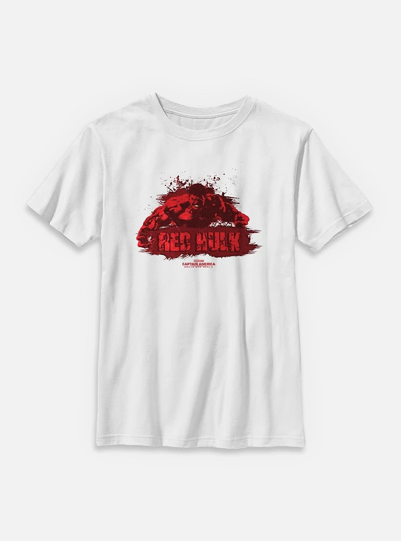 Marvel Captain America: Brave New World Red Hulk Splash Youth T-Shirt