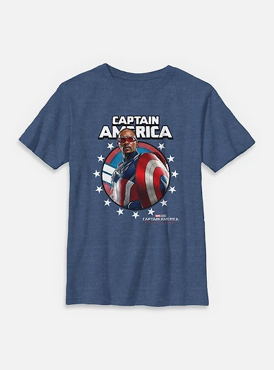 Marvel Captain America: Brave New World Crown Youth T-Shirt