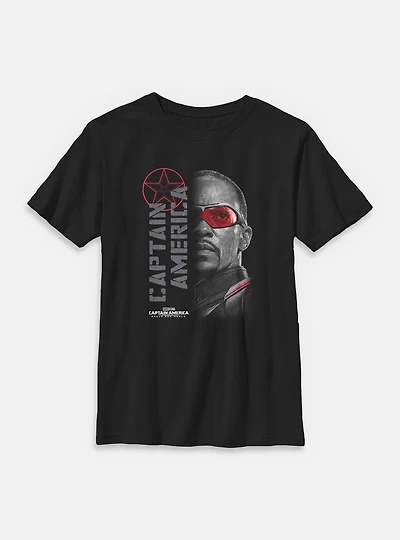 Marvel Captain America: Brave New World Red Lens Flare Youth T-Shirt