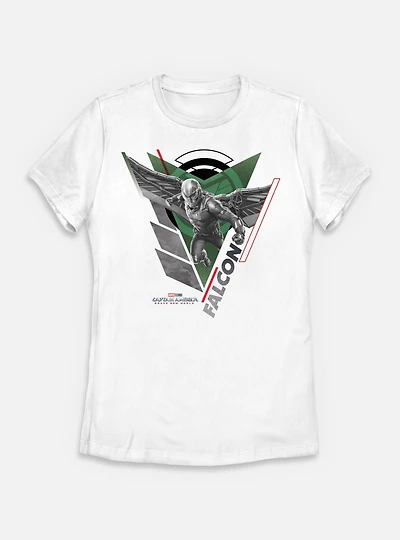 Marvel Captain America: Brave New World Falcon Pose Womens T-Shirt