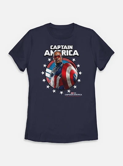Marvel Captain America: Brave New World Crown Womens T-Shirt