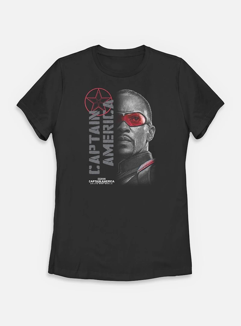 Marvel Captain America: Brave New World Red Lens Flare Womens T-Shirt