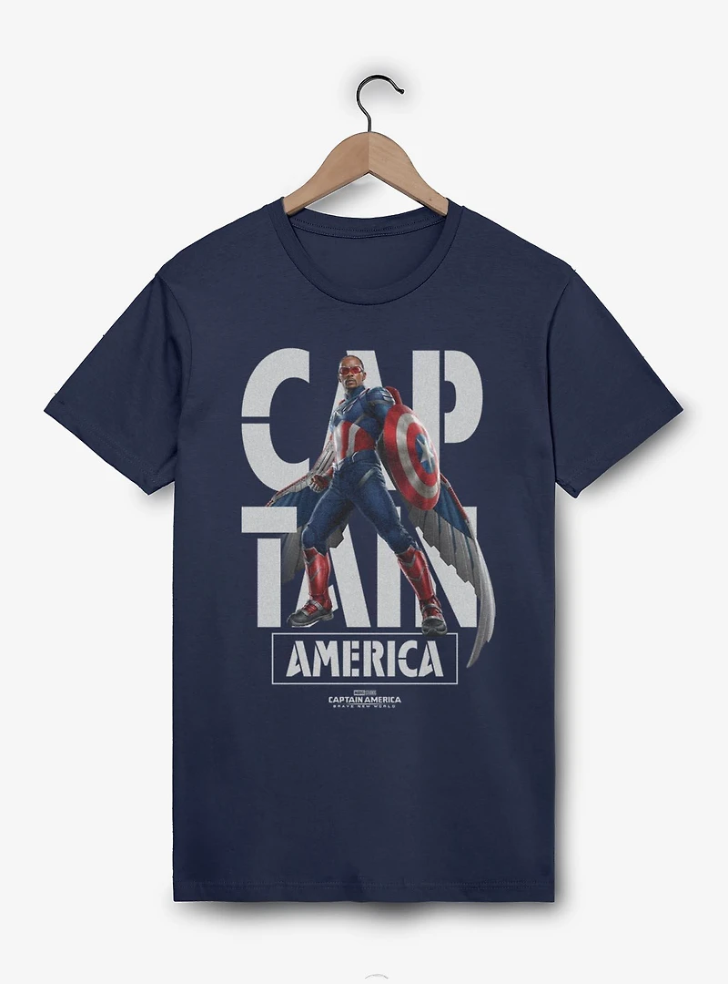 Marvel Captain America: Brave New World Cap Name T-Shirt