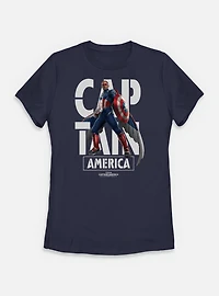 Marvel Captain America: Brave New World Cap Name Womens T-Shirt