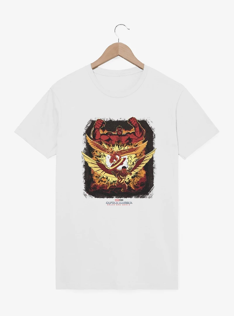 Marvel Captain America: Brave New World Red Hulk And America T-Shirt