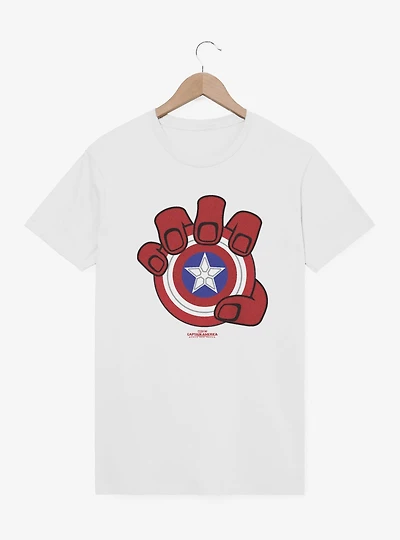 Marvel Captain America: Brave New World Red Hand And Shield T-Shirt