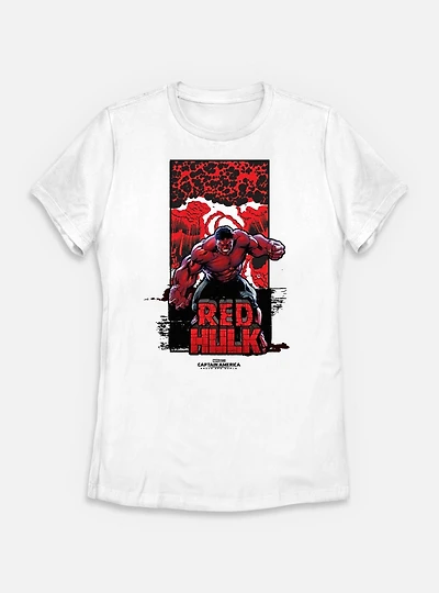 Marvel Captain America: Brave New World Red Hulk Bomb Womens T-Shirt