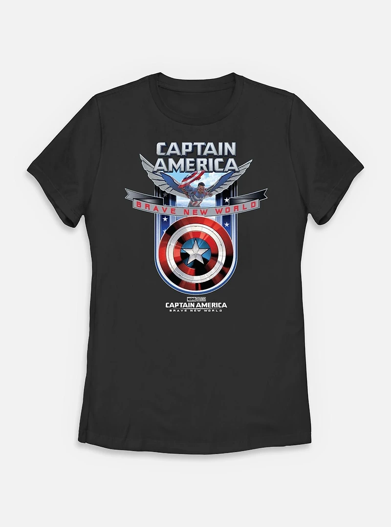 Marvel Captain America: Brave New World Shield Womens T-Shirt