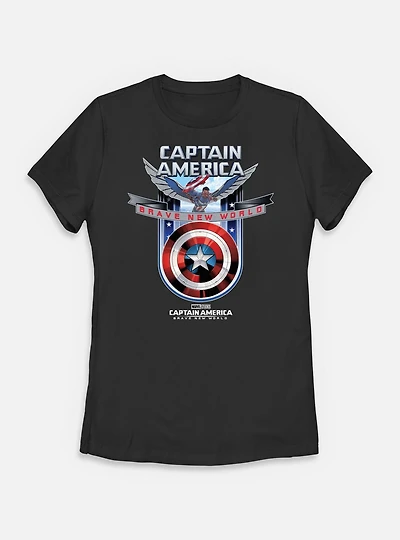 Marvel Captain America: Brave New World Shield Womens T-Shirt