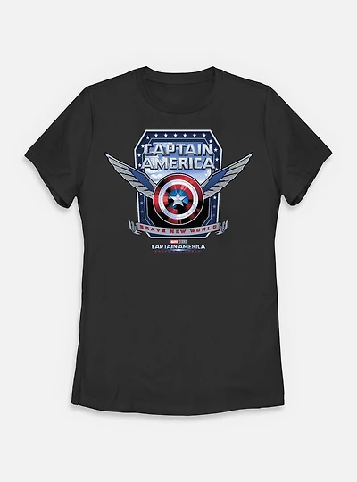 Marvel Captain America: Brave New World Shield Wings Womens T-Shirt