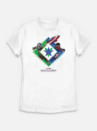Marvel Captain America: Brave New World Fighting Together Womens T-Shirt