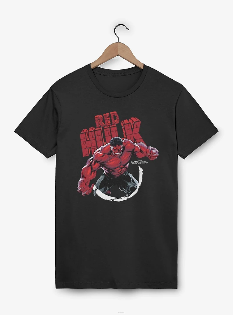 Marvel Captain America: Brave New World Red Hulk Circle Stone T-Shirt