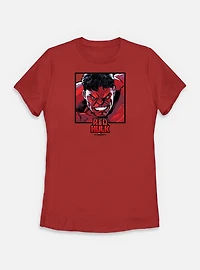 Marvel Captain America: Brave New World Red Hulk Squared Womens T-Shirt