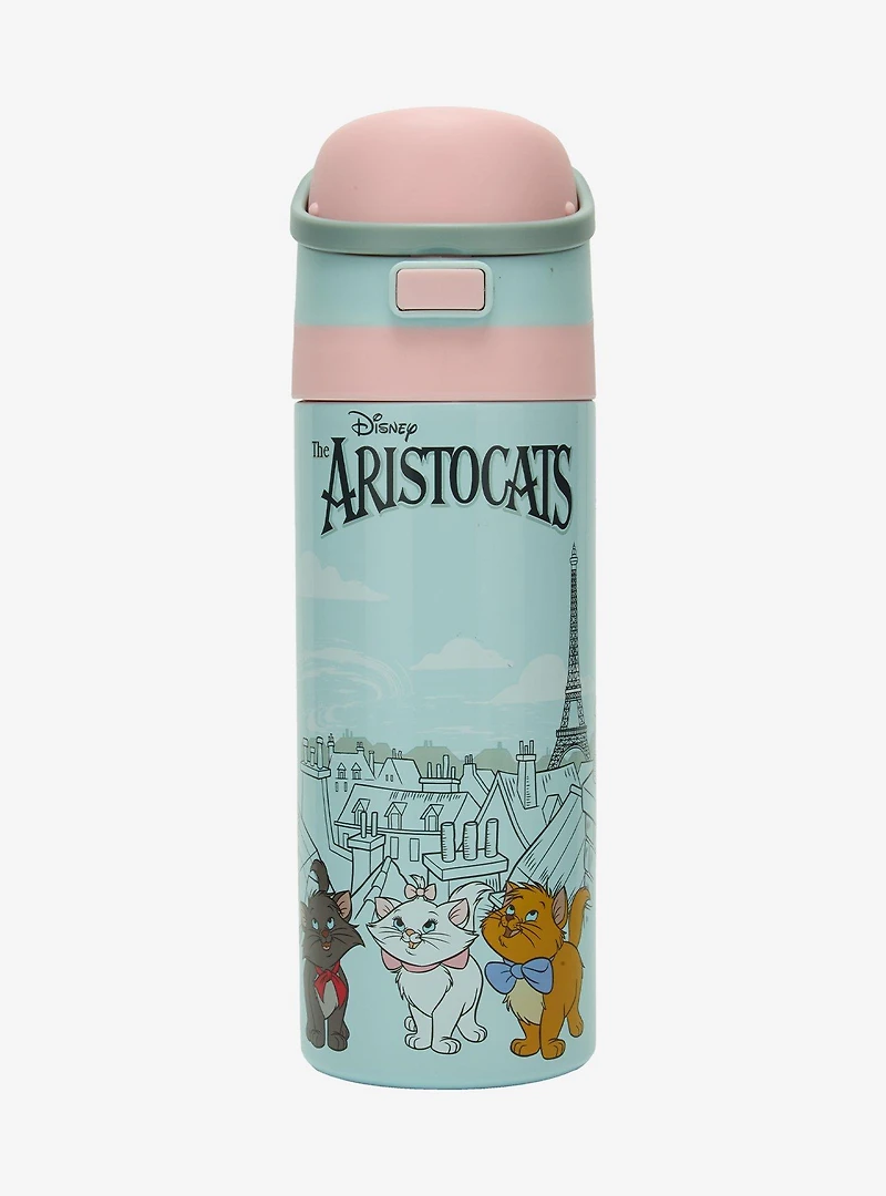 Disney The Aristocats Kittens Paris Skyline Water Bottle - BoxLunch Exclusive