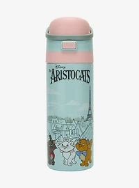 Disney The Aristocats Kittens Paris Skyline Water Bottle - BoxLunch Exclusive