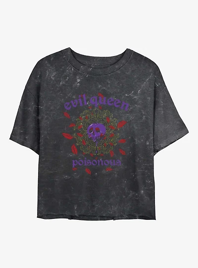 Disney Snow White And The Seven Dwarfs Poisonous Queen Mineral Wash Womens Crop T-Shirt