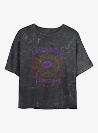 Disney Snow White And The Seven Dwarfs Poisonous Queen Mineral Wash Womens Crop T-Shirt