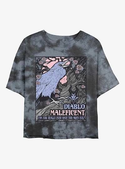 Disney Villains Too Much Evil Tie-Dye Womens Crop T-Shirt