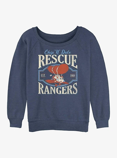 Disney Chip 'n' Dale Rescue Rangers Vintage Womens Slouchy Sweatshirt