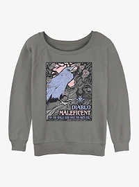 Disney Villains Too Much Evil Womens Slouchy Sweatshirt