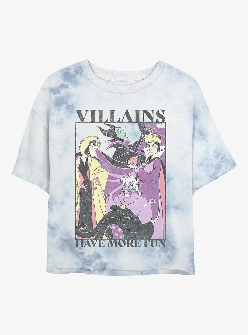 Disney Villains Have More Fun Tie-Dye Womens Crop T-Shirt