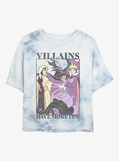 Disney Villains Have More Fun Tie-Dye Womens Crop T-Shirt
