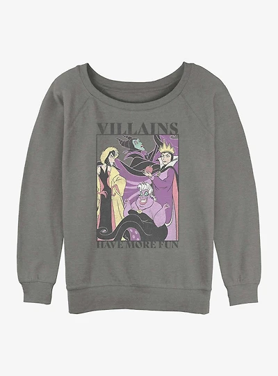 Disney Villains Have More Fun Womens Slouchy Sweatshirt