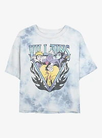 Disney Villains Trio Tie-Dye Womens Crop T-Shirt