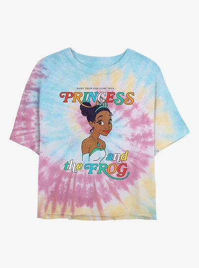 Disney The Princess And Frog Tie-Dye Womens Crop T-Shirt