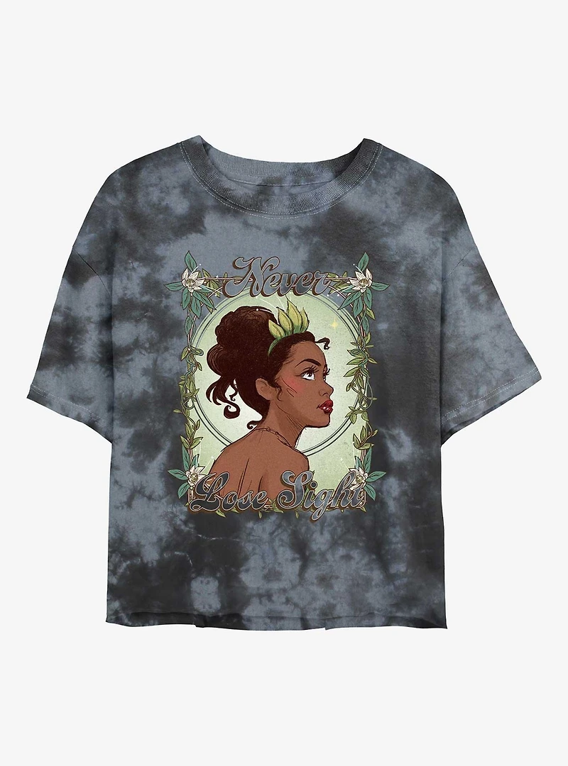Disney The Princess And Frog Tiana Never Lose Sight Tie-Dye Womens Crop T-Shirt