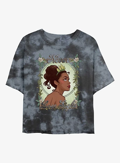 Disney The Princess And Frog Tiana Never Lose Sight Tie-Dye Womens Crop T-Shirt