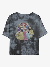 Disney Princesses Princess Club Tie-Dye Womens Crop T-Shirt