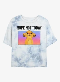 Disney The Lion King Nope Not Today Tie-Dye Womens Crop T-Shirt