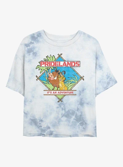 Disney The Lion King Pridelands Tie-Dye Womens Crop T-Shirt