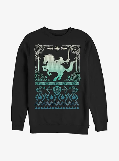 The Legend Of Zelda Silhouette Ugly Christmas Sweater Pattern Sweatshirt