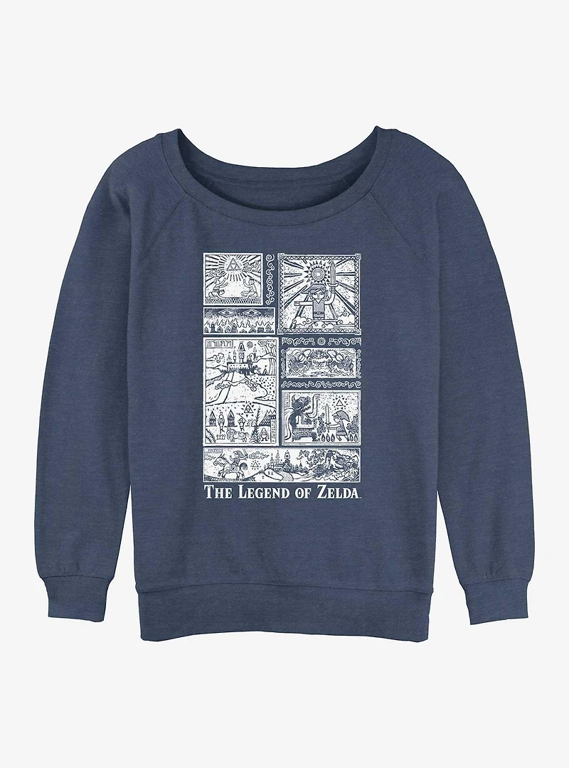 The Legend Of Zelda Told Womens Slouchy Sweatshirt