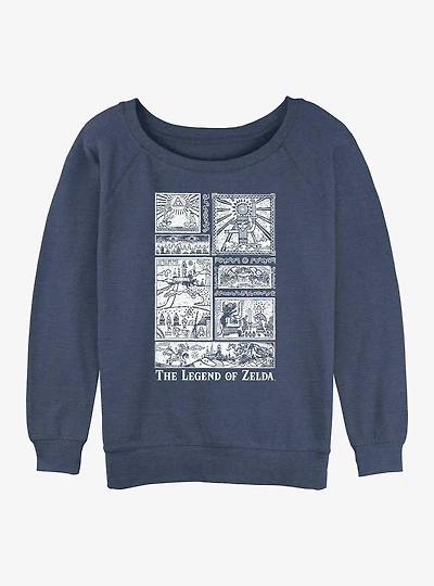 The Legend Of Zelda Told Womens Slouchy Sweatshirt