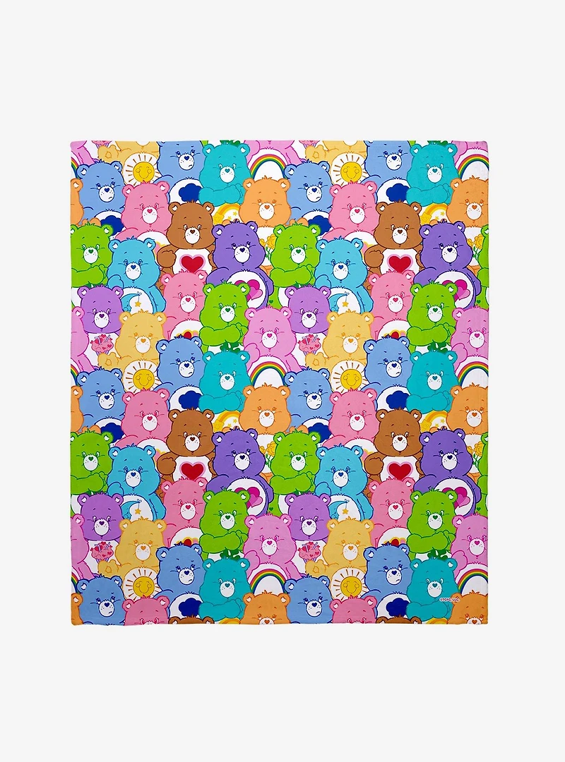 Care Bears All Over Throw Blanket