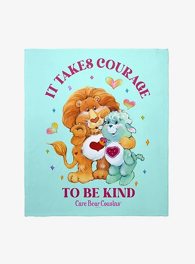 Care Bears Cousins It Takes Courage To Be Kind Throw Blanket